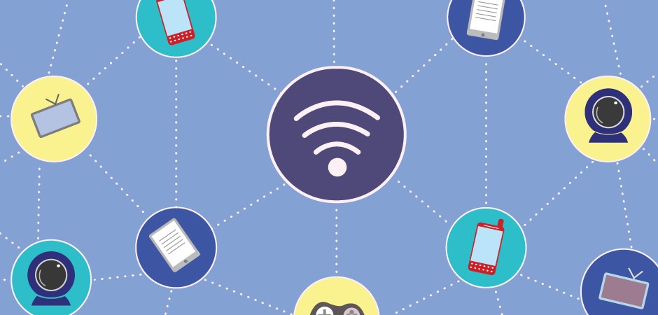 Geometric mesh network illustration highlighting connectivity